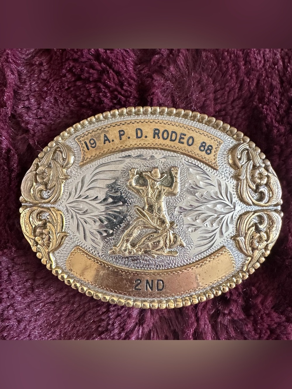 Vintage Retro Austin Police Department Rodeo 2nd Place Goat Tier 1988 Hallmarked